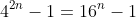 4^{2n}-1=16^n-1