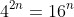 4^{2n}=16^n