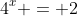 4^x = 2
