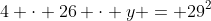 4 \cdot 26 \cdot y = 29^2