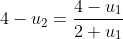4-u_2=\frac{4-u_1}{2+u_1}