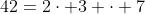 42=2\cdot 3 \cdot 7