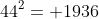 44^2= 1936