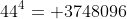 44^4= 3748096