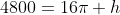 4800=16\pi h