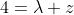 4=\lambda z
