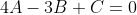 4A-3B+C=0