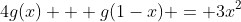 4g(x) + g(1-x) = 3x^2