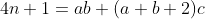 4n+1=ab+(a+b+2)c