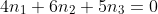 4n_1+6n_2+5n_3=0