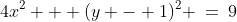 4x^2 + (y - 1)^2 \:=\:9