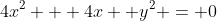 4x^2 + 4x +y^2 = 0