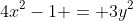 4x^2-1 = 3y^2