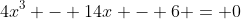 4x^3 - 14x - 6 = 0