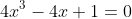 4x^3-4x+1=0