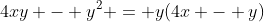 4xy - y^2 = y(4x - y)