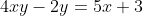 4xy-2y=5x+3