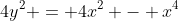 4y^2 = 4x^2 - x^4