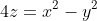 4z=x^2-y^2