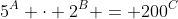 5^A \cdot 2^B = 200^C