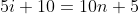 5i+10=10n+5