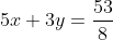 5x+3y=\frac{53}{8}