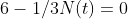 6-1/3N(t)=0