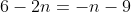 6-2n=-n-9