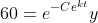 60=e^{-Ce^{kt}}y