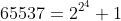 65537=2^{2^4}+1