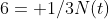6= 1/3N(t)
