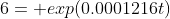6= exp(0.0001216t)