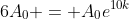 6A_0 = A_0e^{10k}