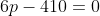 6p-410=0