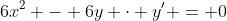 6x^2 - 6y \cdot y' = 0