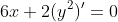 6x+2(y^2)'=0