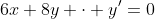 6x+8y \cdot y'=0~\implies~ y'=-\frac{3x}{4y}