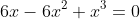 6x-6x^2+x^3=0