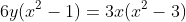 6y(x^2-1)=3x(x^2-3)