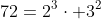 72=2^3\cdot 3^2