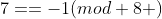7==-1(mod 8 )
