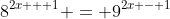 8^{2x + 1} = 9^{2x - 1}