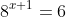 8^{x+1}=6