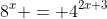8^x = 4^{2x+3}