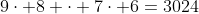 9\cdot 8 \cdot 7\cdot 6=3024