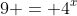 9 = 4^x