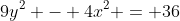 9y^2 - 4x^2 = 36