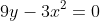 9y-3x^2=0
