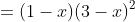 =(1-x)(3-x)^2