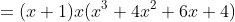 =(x+1)x(x^3+4x^2+6x+4)